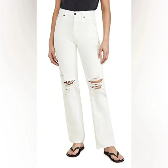 SLVRLAKE Denim - SLVRLAKE London White Destructed Jeans